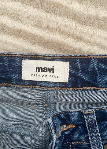 Düz Kesim Mavi Midi Jean Pantolon - Görsel 2