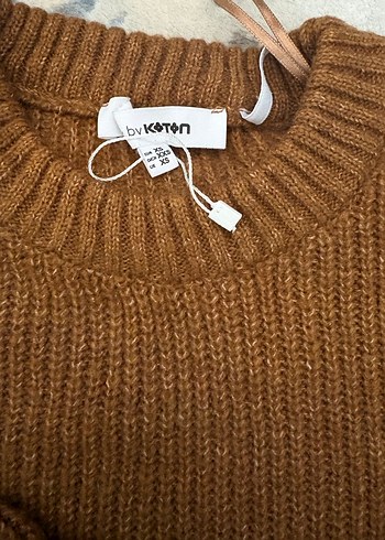 Kahverengi Örgü Kadın Kazak - Görsel 3