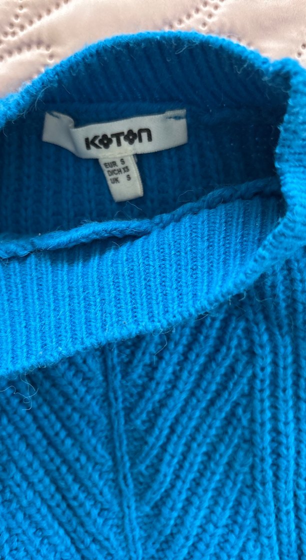 Mavi Triko Kadın Kazak - Görsel 2