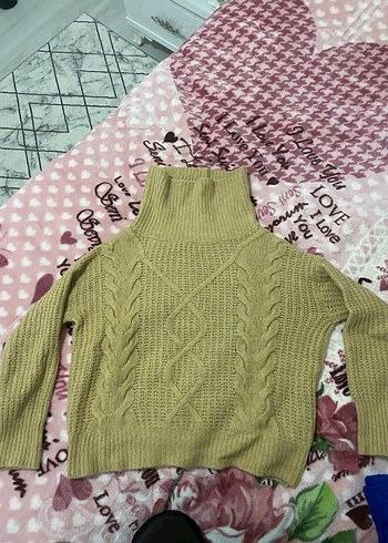 Bej Boğazlı Triko Kadın Kazak - Görsel 4