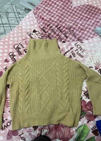 Bej Boğazlı Triko Kadın Kazak - Görsel 3