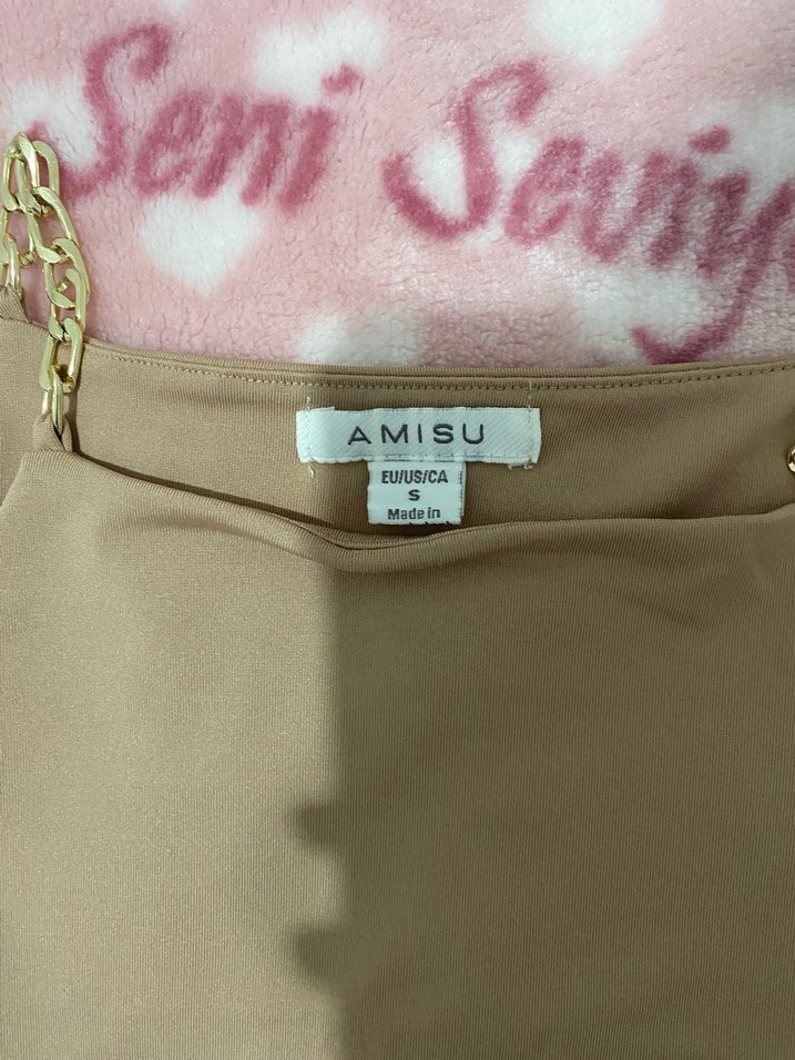 Zincir Detaylı Bej Kadın Atlet - Görsel 2