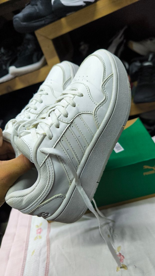 Beyaz Kadın Günlük Spor Ayakkabı Platform Topuklu - Görsel 5