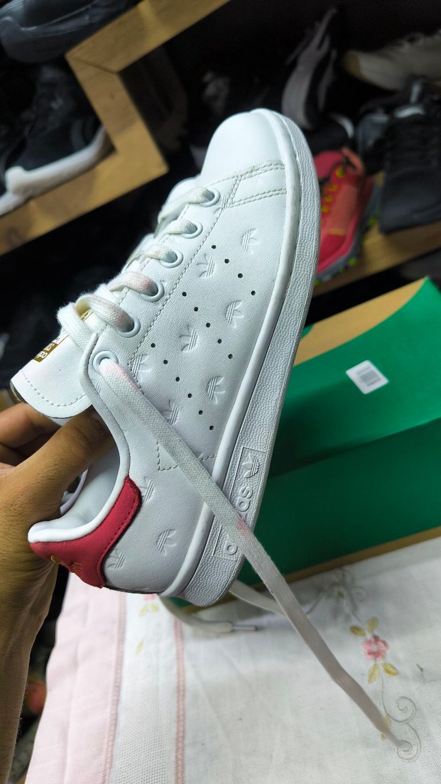 Beyaz Kırmızı Bağcıklı Kadın Spor Ayakkabı - Görsel 4