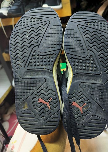 Gri Puma Spor Ayakkabı Velcro Detaylı - Görsel 6