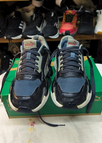 Gri Puma Spor Ayakkabı Velcro Detaylı - Görsel 2