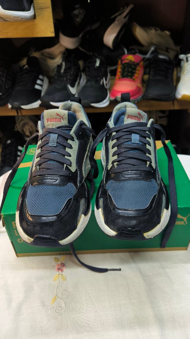 Gri Puma Spor Ayakkabı Velcro Detaylı - Görsel 2