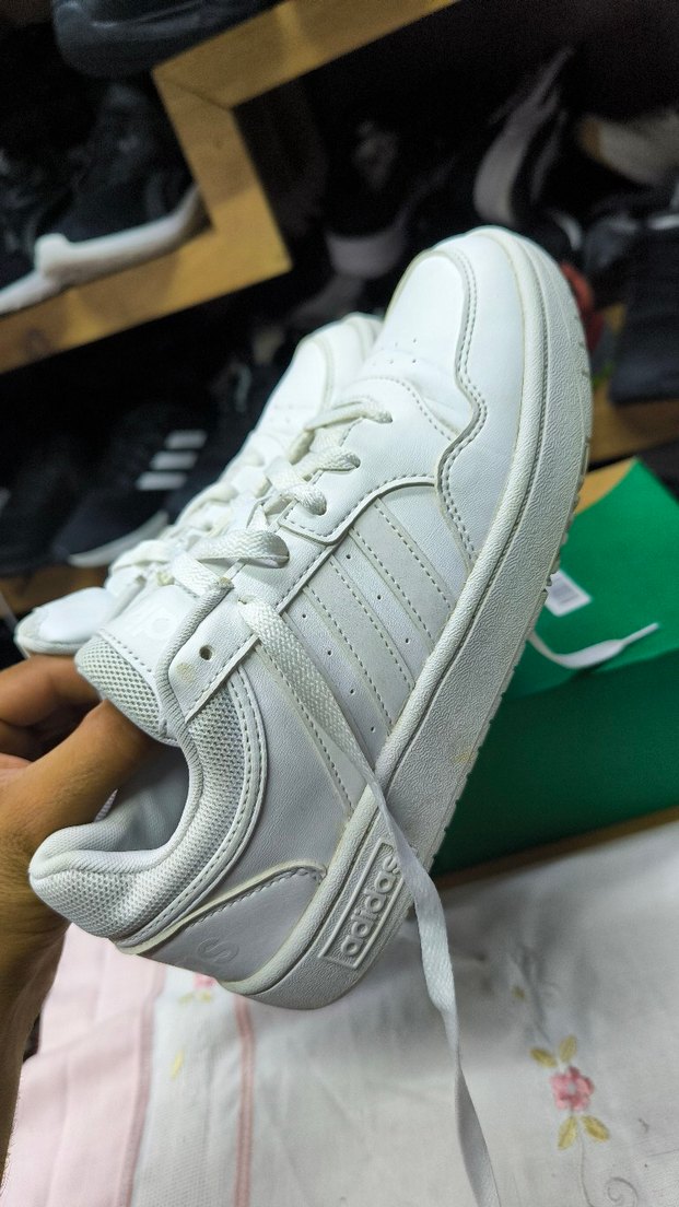 Beyaz Bağcıklı Kadın Spor Ayakkabı - Görsel 5