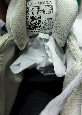 Deri Beyaz Siyah Adidas Stiletto Topuklu Spor Ayakkabı - Görsel 7