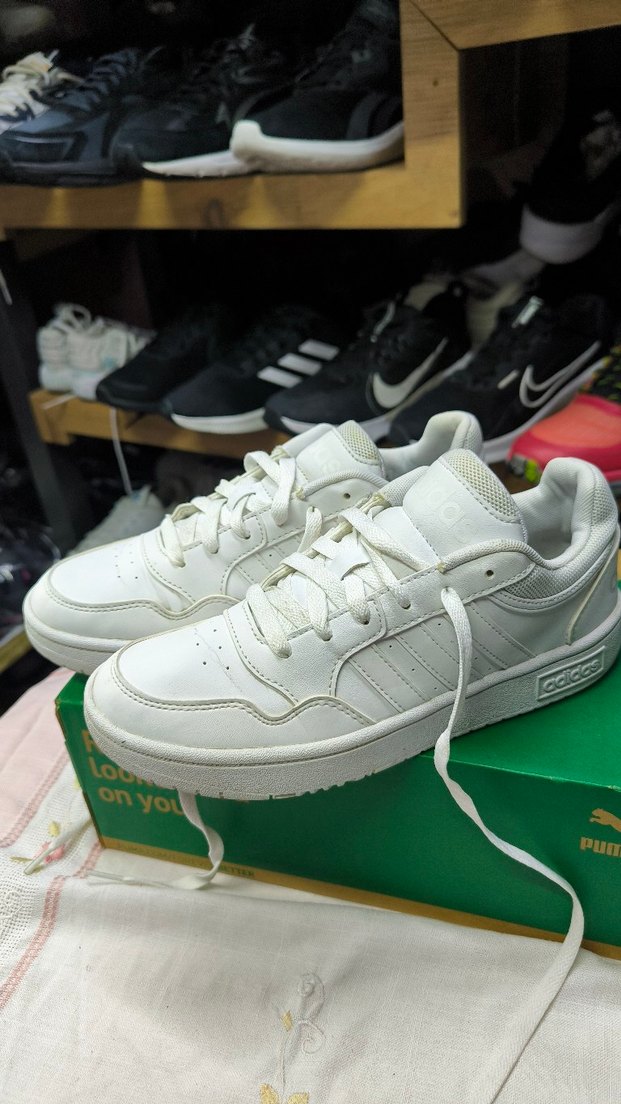 Beyaz Bağcıklı Kadın Spor Ayakkabısı - Görsel 3