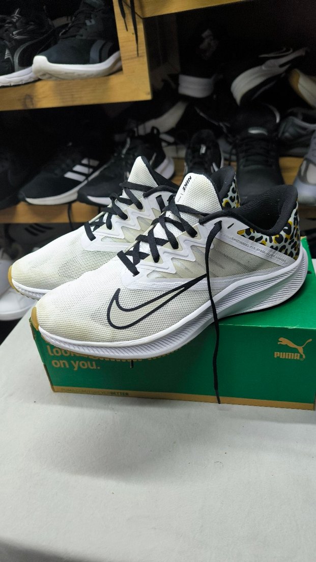 Leopar Desenli Beyaz Kadın Spor Ayakkabı - Görsel 3