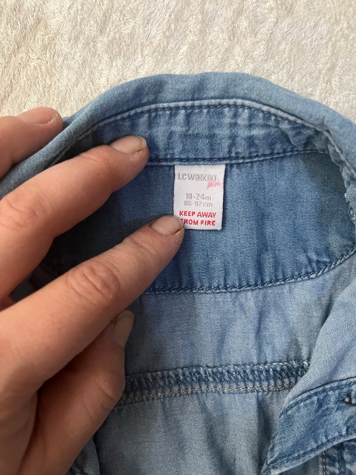 Düğmeli erkek Çocuk Kot Ceket - Görsel 2