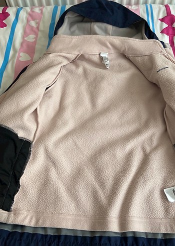 Kız çocuk Lacivert Fermuarlı ikili mont içi polar ayrı kullanım - Görsel 3