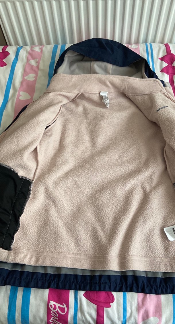 Kız çocuk Lacivert Fermuarlı ikili mont içi polar ayrı kullanım - Görsel 3