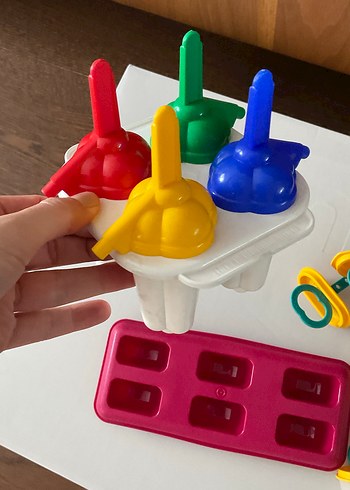 Renkli Dondurma Kalıbı ve Kapakları - Görsel 3