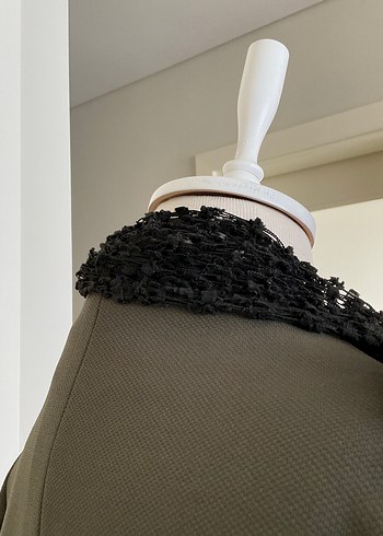 Siyah Örgü Kadın Atkı - Görsel 6