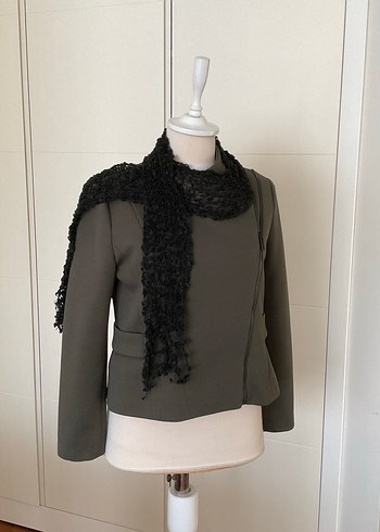 Siyah Örgü Kadın Atkı - Görsel 2