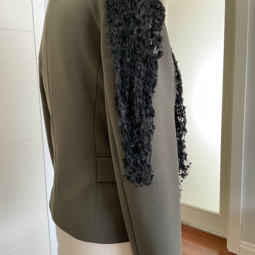 Siyah Örgü Kadın Atkı - Görsel 5