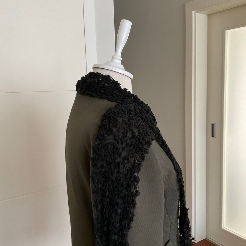 Siyah Örgü Kadın Atkı - Görsel 4