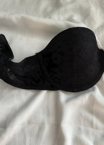 H&M dantel Siyah Minimalist straplez Sütyen - Görsel 2