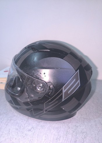 LS2 Siyah Gri Motor Kaskı - Görsel 2