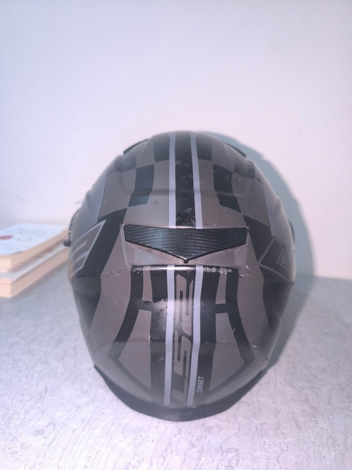 LS2 Siyah Gri Motor Kaskı - Görsel 4