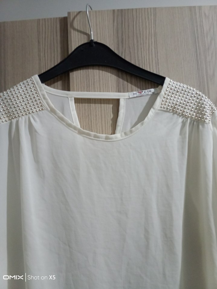 Kadın Beyaz Uzun Kollu Bohem Gömlek - Görsel 2