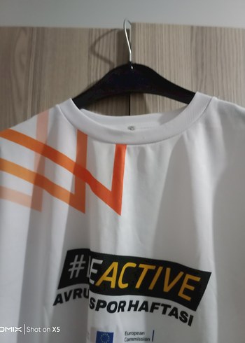 Erkek Beyaz Kısa Kollu Spor Tişört - Görsel 3