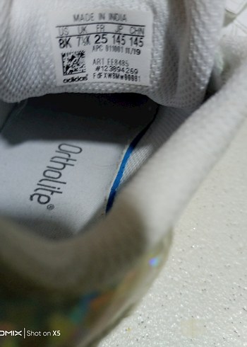 Kız Çocuk Beyaz Cırt Cırtlı Spor Ayakkabı - Görsel 5