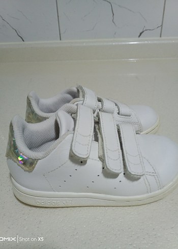 Kız Çocuk Beyaz Cırt Cırtlı Spor Ayakkabı - Görsel 2