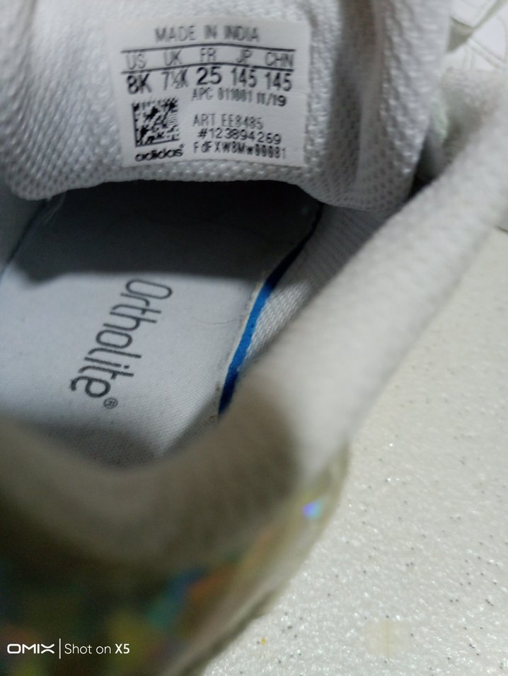 Kız Çocuk Beyaz Cırt Cırtlı Spor Ayakkabı - Görsel 5