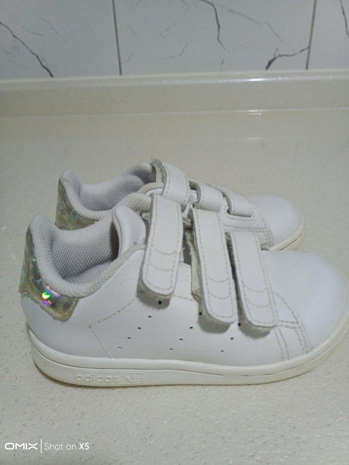 Kız Çocuk Beyaz Cırt Cırtlı Spor Ayakkabı - Görsel 2