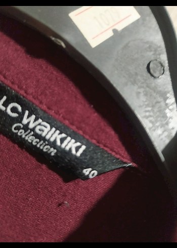 xl Beden Bordo Düğmeli Uzun Kollu Tunik