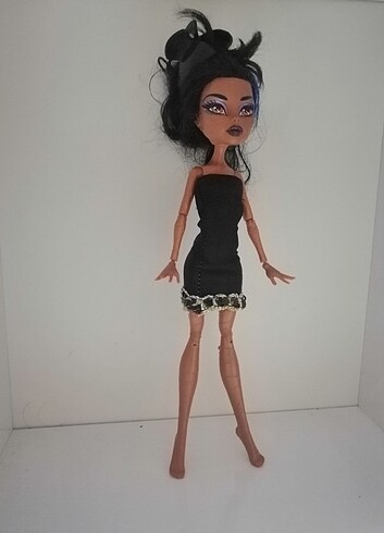 Monster high siyah straplez elbise 