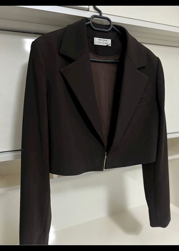 LoveMyBody Vatkalı Crop Blazer Ceket - Görsel 4