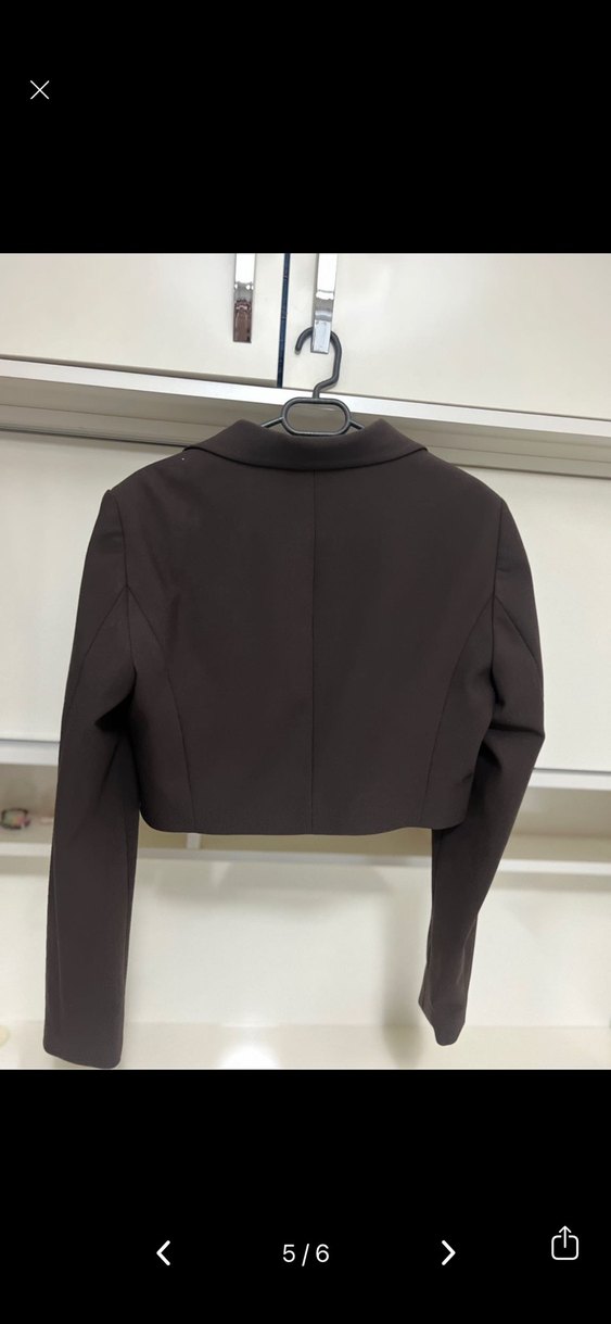 LoveMyBody Vatkalı Crop Blazer Ceket - Görsel 5