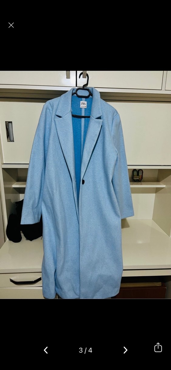 ZARA MAVİ KABAN - Görsel 3