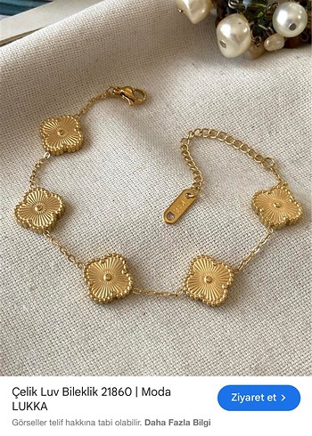 5li yonca van cleef çelik Bileklik - Görsel 2