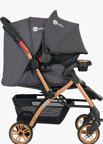 Gri Bebek Arabası ve Oto Koltuğu Seti - Görsel 2