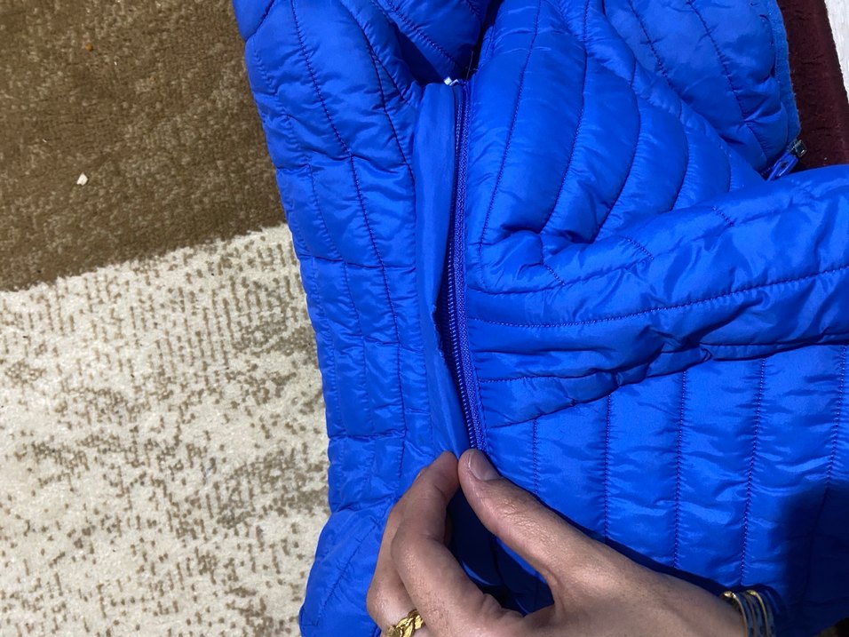 Çocuk Mavi Fermuarlı Kışlık Mont - Görsel 3