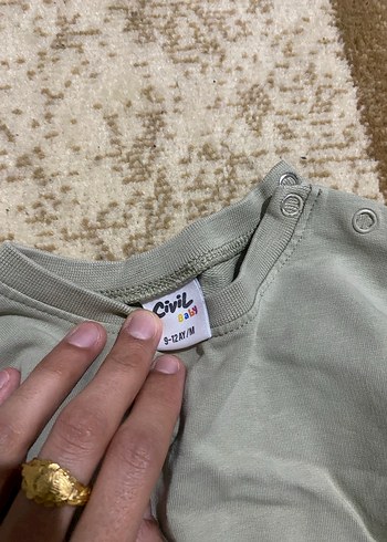 Kapüşonlu Gri Bebek Tulum - Görsel 5