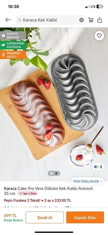 Karaca cake pro Vera döküm kek kalıbı