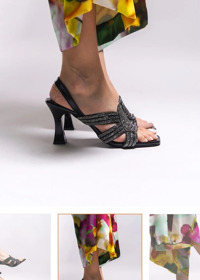 Riccon marka siyah 38 numara topuklu ayakkabı - Görsel 2