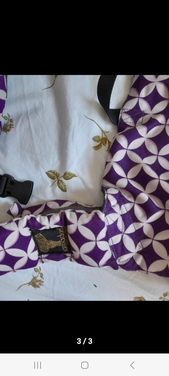 Mamaspapas Mor Desenli Bebek Taşıyıcı - Görsel 3