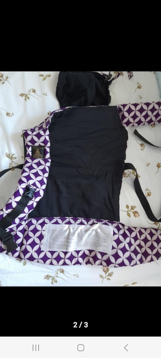 Mamaspapas Mor Desenli Bebek Taşıyıcı - Görsel 2