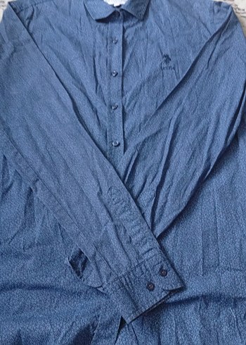 U.S Polo Assn. Uzun Kollu Mavi Casual Gömlek