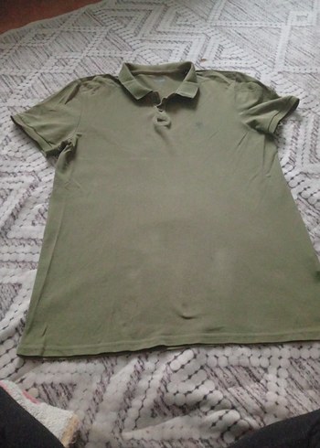 Erkek Haki Polo Yaka Tişört - Görsel 2