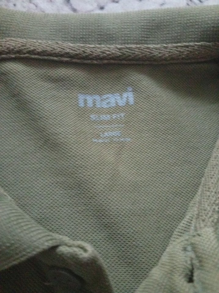 Erkek Haki Polo Yaka Tişört - Görsel 4