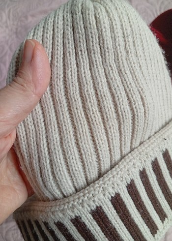 Kadın Renkli Örgü Bere - Görsel 4