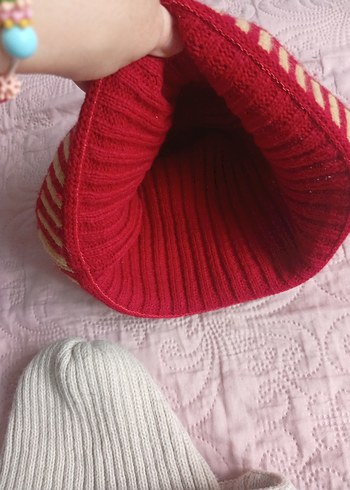 Kadın Renkli Örgü Bere - Görsel 5